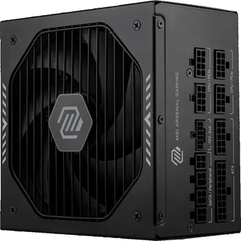 Počítačový zdroj MSI MAG A850GLS PCIE5 850W Zdroj, ATX 3.1, 850W, aktivní PFC, 135mm ventilátor, odpojitelné kabely, 80PLUS Gold, černý, 7 let záruka 306-7ZPIY11-CE0