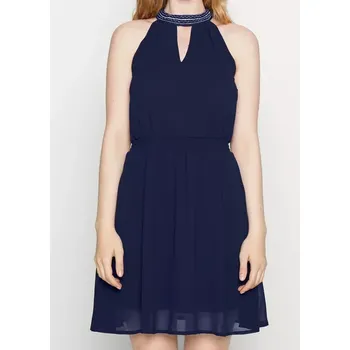 Dámské šaty Modré šaty VILA (Dámské koktejlové šaty značky Vila)