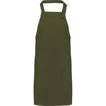 Kuchyňská zástěra Printwear Bavlněná pracovní zástěra s nastavitelným výstřihem Barva: zelená olivová, Velikost: 75 x 85 cm NT5220