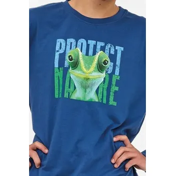 Chlapecké pyžamo Chlapecké pyžamo Cornette Protect Modrá 188