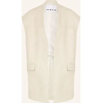 Dámská vesta Remain Dámská Oversized Vesta Ze Lnu, 11-4801 tofu beige, 40