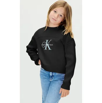 Chlapecké oblečení Dětský bavlněný svetr Calvin Klein Jeans IG0IG03046.9BYA černá 99X, vel. 164