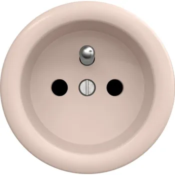 Elektrická zásuvka Kliklap - Retro zásuvka domovní bez rámečku 230V starorůžová