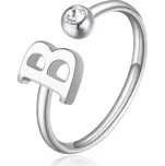 S'Agapõ Stylový ocelový prsten B s krystalem Click SCK173 + 2 měsíce na vrácení zboží