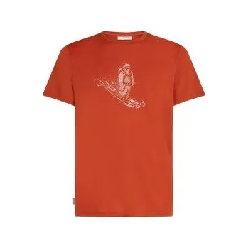 Pánské termoprádlo Icebreaker Merino 150 Tech Lite SS Tee Skiing Yeti Men AGATE oranžová XL
