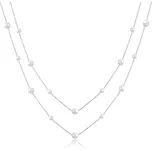 S'Agapõ Dvojitý perličkový náhrdelník z oceli Wisdom SWI09 + 2 měsíce na vrácení zboží