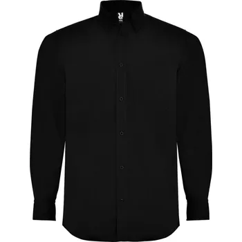 Pánská košile Pánská košile s dlouhým rukávem Aifos černá (02) XL