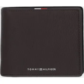 Peněženka Kožená peněženka Tommy Hilfiger pánská, hnědá barva, AM0AM13740 88X, vel. ONE SIZE