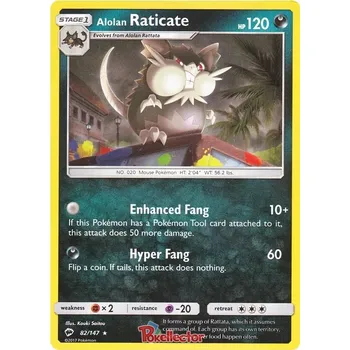 Sběratelská karetní hra Alolan Raticate 082/147 - Burning Shadows Typ karty: Non-Holo