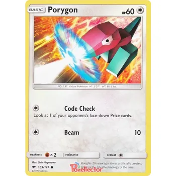 Karetní hra Porygon 103/147 - Burning Shadows Typ karty: Reverse Holo