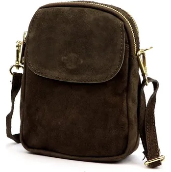 Kabelka Kožená kabelka Luka 25-038 - tmavě hnědá