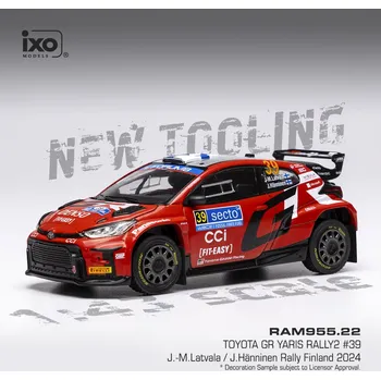 autíčko Toyota GR Yaris Rally2 - Rally Finland 2024 #39 Latvala - Hanninen 1:43 IXO