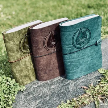 Diář Kožeťuci Kožený obal na deník pro milovníky koček Barva kůže: Hnědá