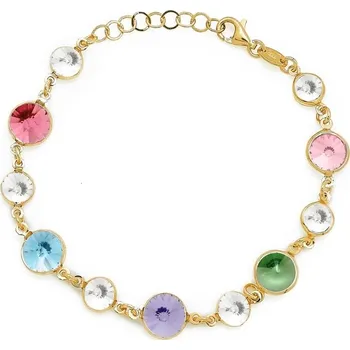 Náramek Stříbrný zlacený náramek Victoria Cruz A0692-MDP