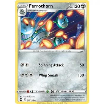 Karetní hra Ferrothorn 122/195 - Silver Tempest Typ karty: Reverse Holo