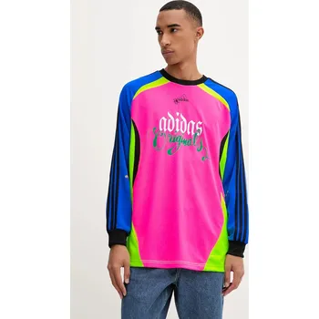 Pánské tričko Tričko s dlouhým rukávem adidas Originals Spiders Goalkeeper Loose Tee JW0203 růžová 30X, vel. S
