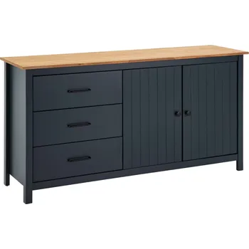 Komoda Modrošedá borovicová komoda Marckeric Miranda 150 x 40 cm