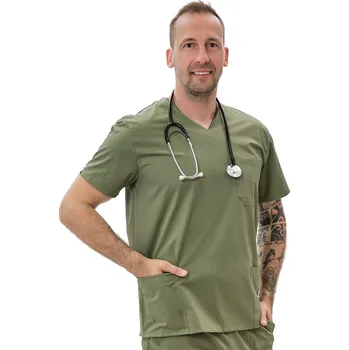 Zdravotnický oděv Perlička® Zdravotnická košile ROLO Oliva Barva: Oliva, Velikost: 50