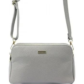 Kabelka Kožená kabelka MiaMore 01-046 DOLLARO - popelavá