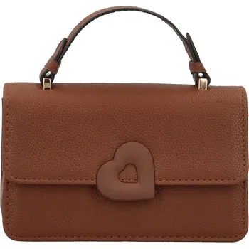 Módní dámská koženková kabelka do ruky Derin, hnědá