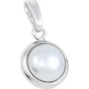 Přívěsek Soliter Elegantní stříbrný přívěsek se syntetickou perlou 448 001 00295 04 + 2 měsíce na vrácení zboží