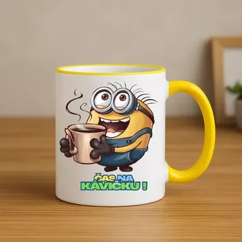 Hrnek - Mimoni – Čas na kávičku (Keramický hrnek Mimoni – Čas na kávičku)