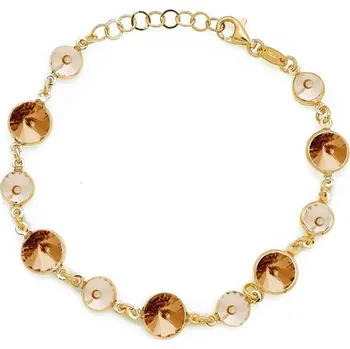 Náramek Stříbrný zlacený náramek Victoria Cruz A0692-06DP