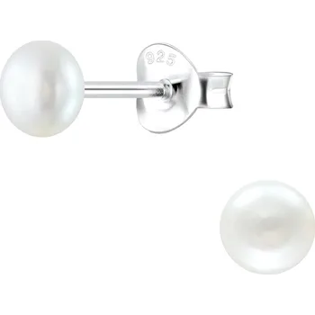 Náušnice stříbrné náušnice s perlou 4 mm