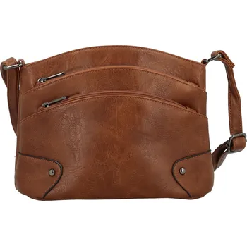 Stylová dámská koženková crossbody kabelka Giada, hnědá