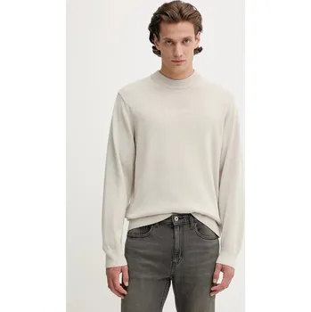 Pánský svetr Bavlněný svetr Karl Lagerfeld Jeans pánský, béžová barva, A4M18033 01X, vel. M