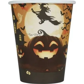 Papírové kelímky dýně - pumpkin - čarodějnice - Halloween - 6 ks - 355 ml