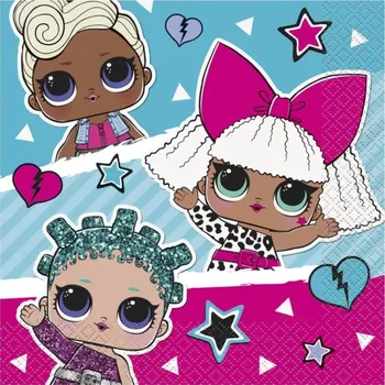 Papírový ubrousek Papírové ubrousky LOL Surprise 16ks