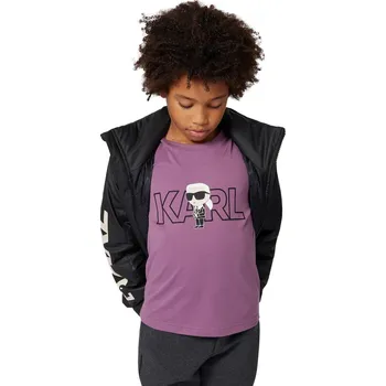 Chlapecké oblečení Dětské bavlněné tričko Karl Lagerfeld Z30956.162.174 fialová 04X, vel. 162