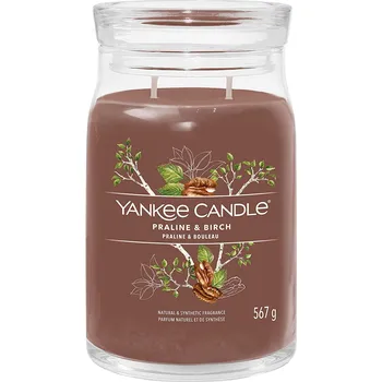 Svíčka YANKEE CANDLE SIGNATURE VONNÁ SVÍČKA SOJOVÁ Praline & Birch Velká 567g