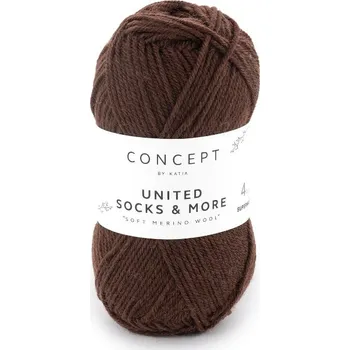 Příze Příze Katia United Socks & More 102 Dark brown