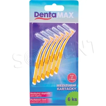 Zubní kartáček Dentamax mezizubní kartáčky zahnuté 0,4 mm 6 ks