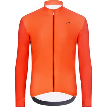 cyklistický dres HOLOKOLO Cyklistický dres s dlouhým rukávem zimní - PERFORMANCE WINTER - oranžová 2XL