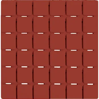 Protiskluzová podložka MSV sada 5 ks protiskluzových podložek QUADRO, terakotá, SBS kaučuk, 13 x 13 cm