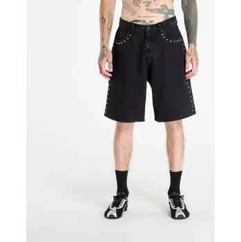 Pánské kraťasy Šortky PLEASURES Daft Club Lucky Studded Jorts Black 28