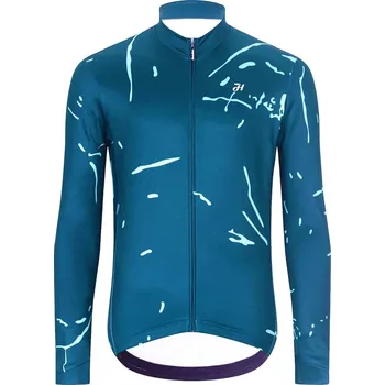 cyklistický dres HOLOKOLO Cyklistický dres s dlouhým rukávem zimní - PASSION WINTER - modrá S