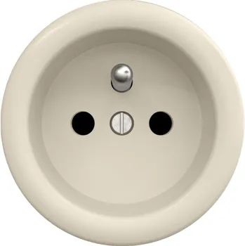 Elektrická zásuvka Kliklap - Retro zásuvka domovní bez rámečku 230V béžová