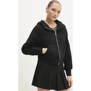 Dámská mikina Mikina Answear.LAB dámská, černá barva, s kapucí, hladká MM6986.hms 99X, vel. L