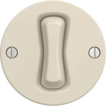 vypínač Kliklap - Retro jednopólový vypínač bez rámečku č. 1 béžová