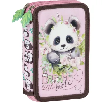 Penál DERFORM Dvojitý penál s příslušenstvím Panda DREAM little one