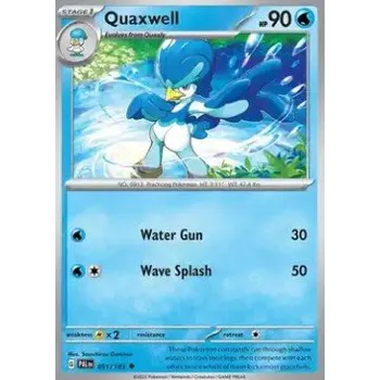 Karetní hra Pokémon PAL 051/193 Quaxwell - Paldea Evolved Stav: Near Mint, Verze: REVERSE HOLO