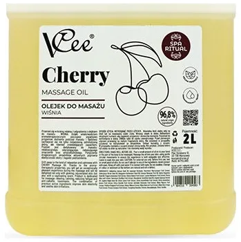 Masážní přípravek VCee přírodní veganský masážní olej 2000 ml třešeň
