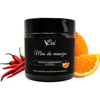 Masážní přípravek Přírodní veganská masážní pěna VCee 100 ml pomeranč a čili