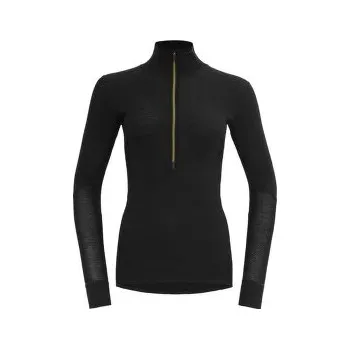 Dámské tričko Devold Wool Mesh 190 Zip Neck Women 960A CAVIAR černá L