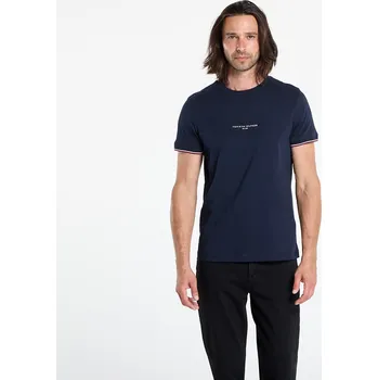 Pánské tričko Tričko Tommy Hilfiger Tommy Logo Tipped Tee Blue L