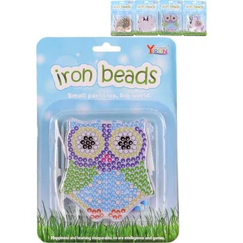 Dětské navlékací korálky Korálky zažehlovací zvířátka kreativní set s pinzetou a podložkou 4 druhy